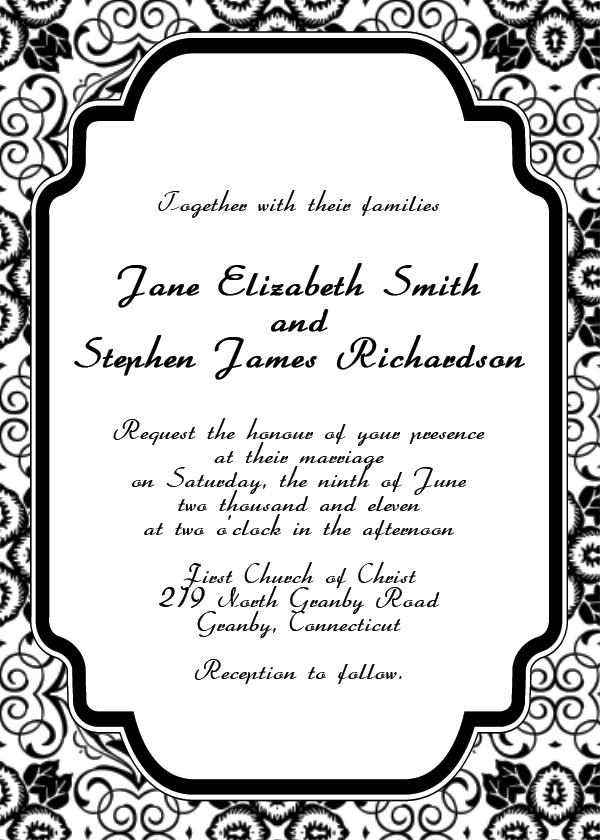 free printable wedding invitation templates  hohmannnt Unique wedding