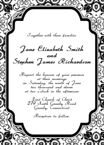 free printable wedding invitation templates